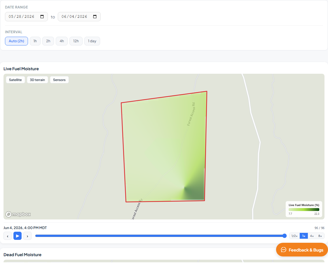Live Fuel Moisture kriging card