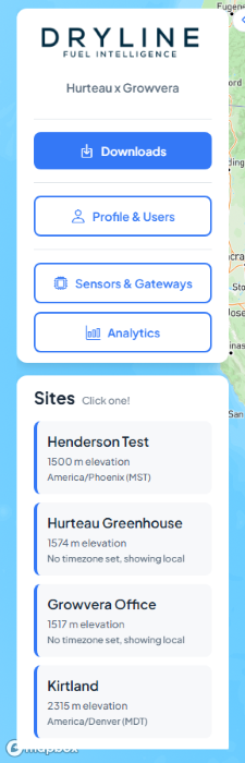 Home navigation panel