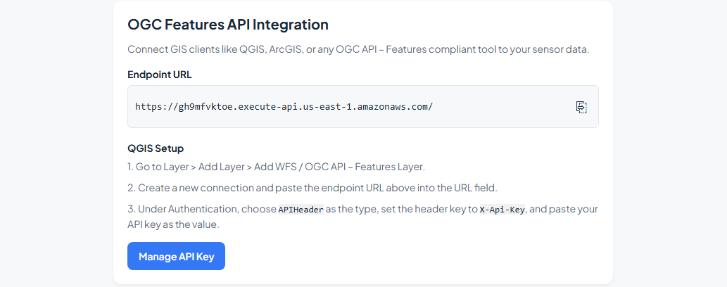 OGC API section